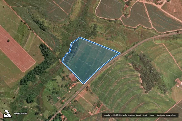 Imagem de satélite de FAZENDA MACAÚBAS - GLEBA 02 - Parte 1 em Santo Antônio do Aracanguá - SP