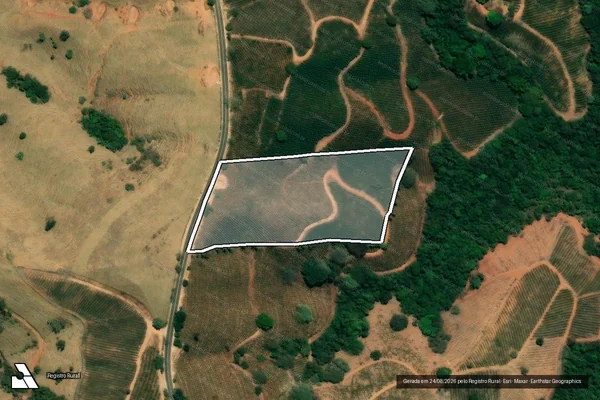 Imagem de satélite de Guiné - Parcela 1 em Juruaia - MG