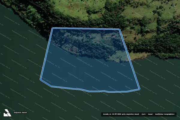 Imagem de satélite de Usina Segredo - MATRÍCULA 733 em Reserva do Iguaçu - PR