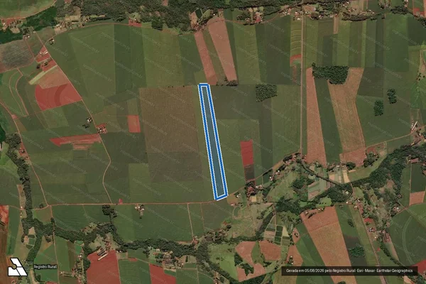 Imagem de satélite de Lote Rural n° 93 - B da Gleba 11 do Imóvel Guairacá em Missal - PR
