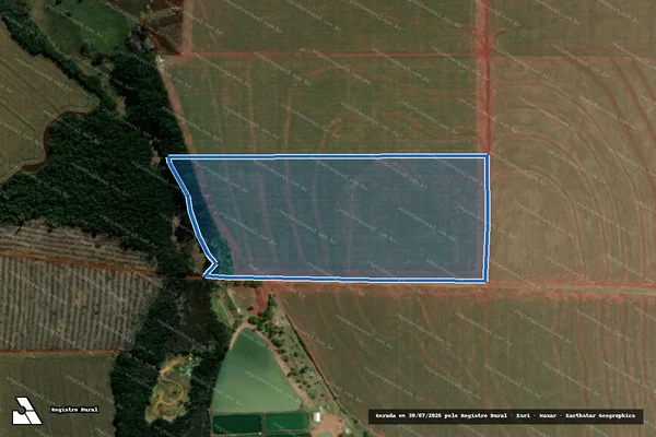 Imagem de satélite de Parte do Lote Rural n° 54 - Imóvel Iguaçu - Gleba Cotiporã - Matrícula 11948 em São Miguel do Iguaçu - PR