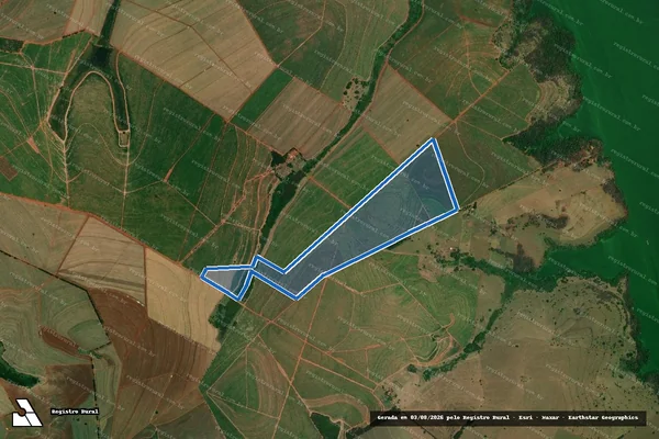 Imagem de satélite de Fazenda Lagoa - Gleba B - GLEBA B1 em Iacanga - SP