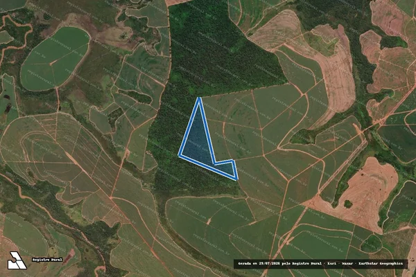 Imagem de satélite de FAZENDA SANTA CRUZ DO PAIOLINHO - AREA DESMEMBRADA 02 em Olímpia - SP