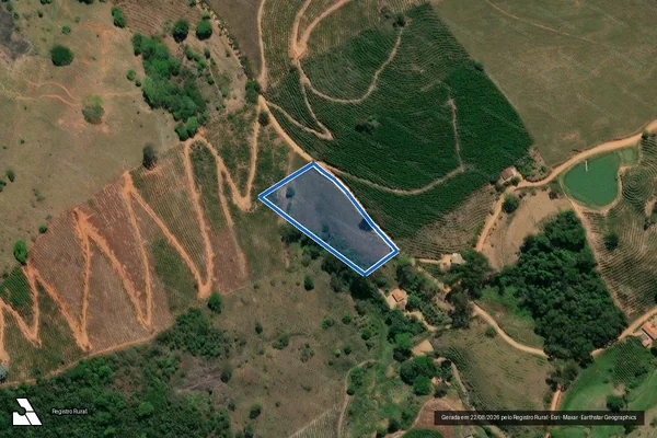 Imagem de satélite de CÓRREGO SÃO DOMINGOS - Parte 2 em Lajinha - MG