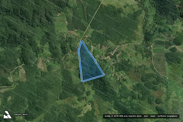 Imagem de satélite de Lote de Terras n° 429 - Parte 1 em Sete Barras - SP