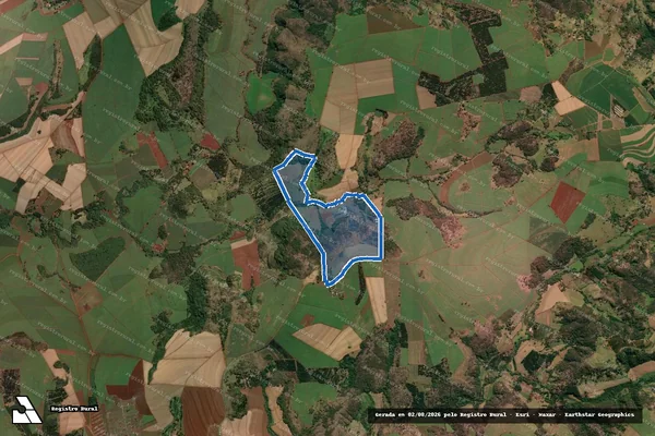 Imagem de satélite de Fazenda da Placa em Jardinópolis - SP
