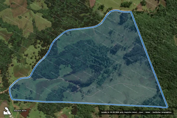 Imagem de satélite de FAZENDA DOS RODRIGUES - Matrícula 6826 em São José do Cerrito - SC