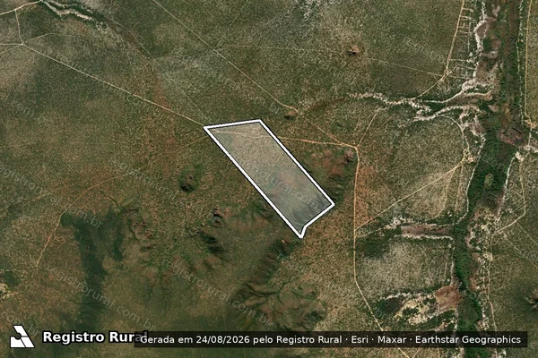 Imagem de satélite de Uma parte de terra situada na fazenda ?COCHÁ, GIBÃO E FLEIXEIRAS? - Parte 1 em Bonito de Minas - MG