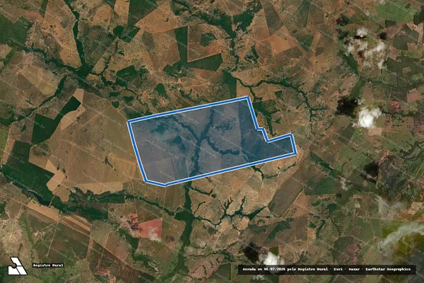 Imagem de satélite de FAZENDA SÃO MIGUEL ARCANJO - 001 em São Miguel do Araguaia - GO