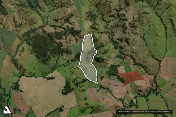 Imagem de satélite de Fazenda São Pedro - Gleba única em Sacramento - MG