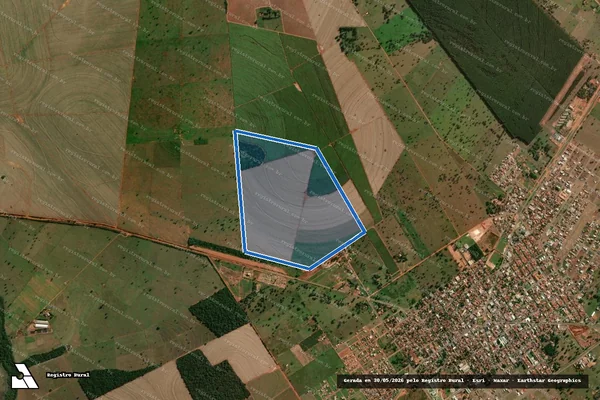 Imagem de satélite de Fazenda Bandeirantes - Área Desmembrada - Gleba B em Brasilândia - MS