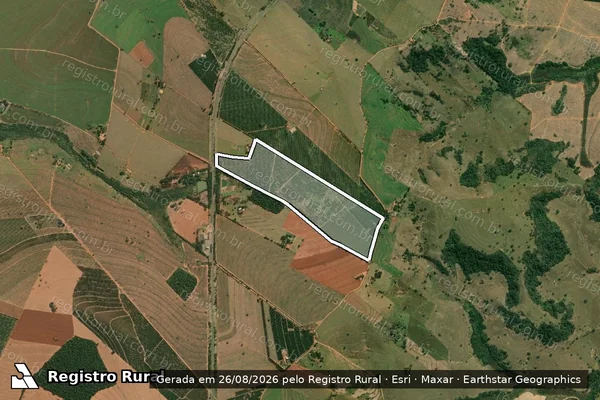 Imagem de satélite de SÍTIO SANTA HELENA - Parte 1 em Ocauçu - SP