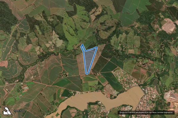 Imagem de satélite de Sítio Boa Vista - Parcela 1 em Santa Cruz da Conceição - SP