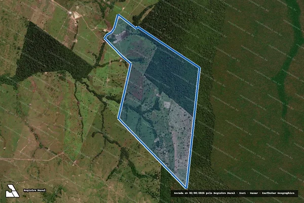 Imagem de satélite de FAZENDA CABECEIRA DO ANDORINHA IV - REMANESCENTE em Pau D'Arco - TO