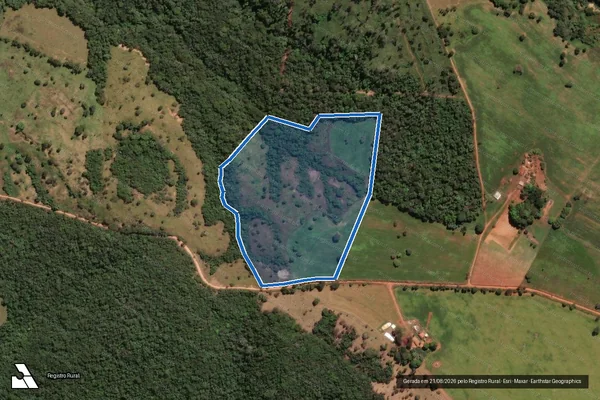 Imagem de satélite de Fazenda Morro Grande, Floresta, lugar denominado Silvana - GLEBA C em Araguari - MG