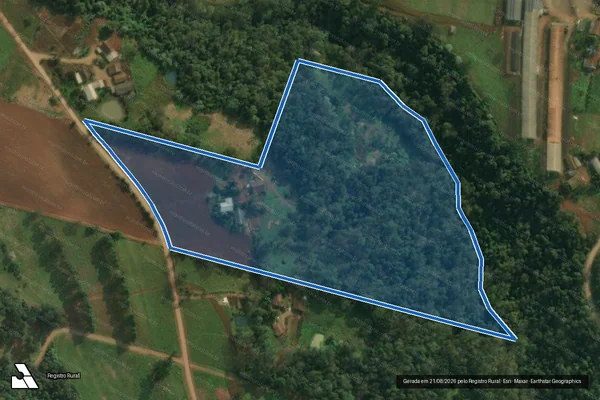 Imagem de satélite de PARTE DO LOTE RURAL N57 E PARTE DO LOTE RURAL N59 em São João do Oeste - SC