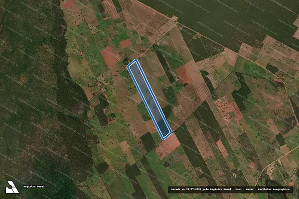 Imagem de satélite de FAZENDA ZE ALVES LOTE 207 - Parcela 1 em Jaborandi - BA
