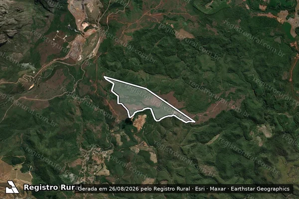 Imagem de satélite de Fazenda Faria e Macaquinho ? Gleba D - Área Desmembrada em Mariana - MG