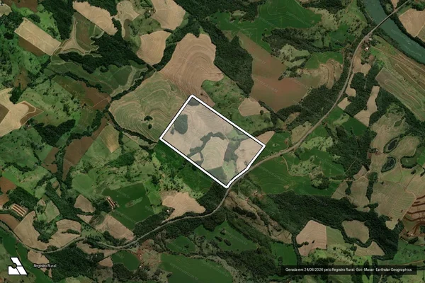 Imagem de satélite de Parte do lote de terras rural n° 63 e lotes rurais n°s 66-C e 66-D - Parte do lote de terras rural n° 63 e lotes rurais n°s 66-C e 66-D em Corbélia - PR
