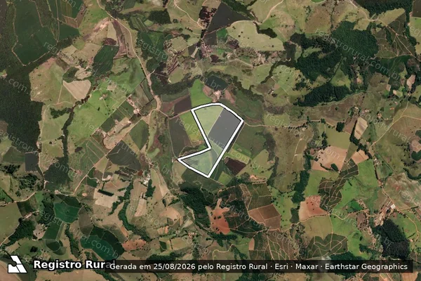 Imagem de satélite de Fazenda São Sebastião  - gleba 2 em São Sebastião da Bela Vista - MG