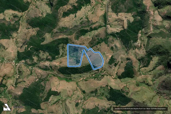 Imagem de satélite de FAZENDA SÃO BENTO - Gleba 3 em Trajano de Moraes - RJ