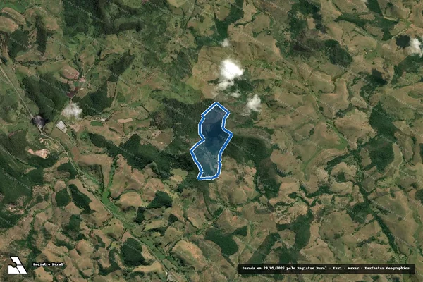 Imagem de satélite de fazenda novo horizonte - parte montante em Além Paraíba - MG