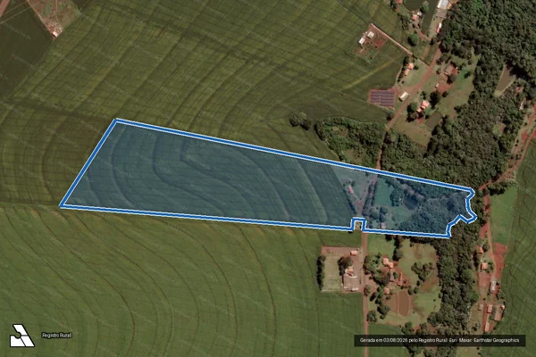 Imagem de satélite de Lote Rural n° 770-B, da Gleba n° 01, 1ª parte da colônia São Francisco - Parte 1 em Toledo - PR
