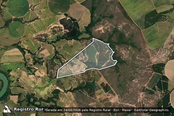 Imagem de satélite de FAZENDA BUGIO BARREIRO GRANDE  - GLEBA-I em Pompéu - MG