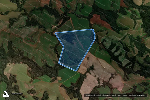 Imagem de satélite de FAZENDA DA COSTA-MATR. 28083-30397 - GLEBA 8 em Guarapuava - PR