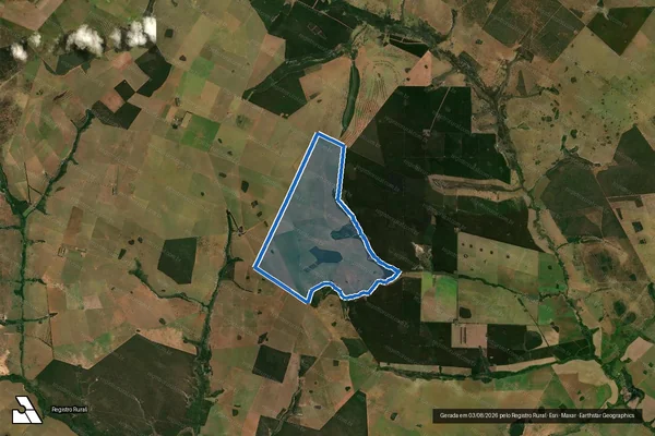 Imagem de satélite de Fazenda Vinte e Cinco de Dezembro - Parte 1 em Jaraguari - MS