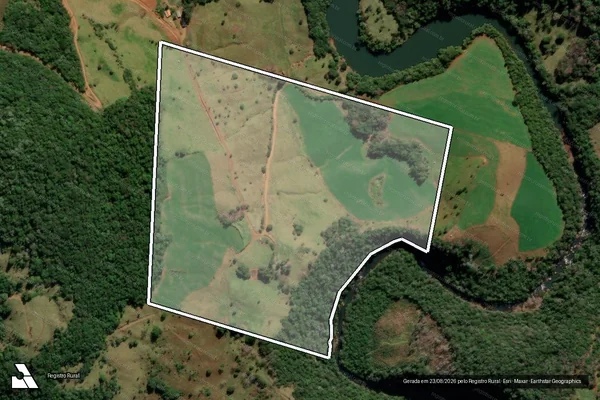 Imagem de satélite de Imóvel Rural denominado Covó ou Barra do Covó, Gleba 02 - Única em Mangueirinha - PR