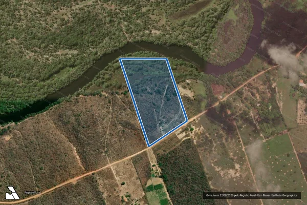 Imagem de satélite de FAZENDA RETIRO, DOMÍNIO PALMEIRAS - Gleba 01 em Santa Rita de Cássia - BA