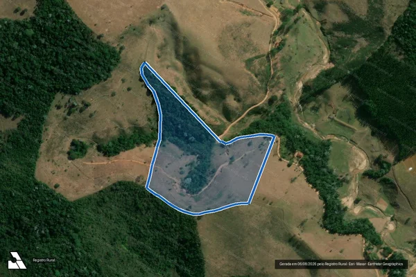 Imagem de satélite de Fazenda Boa Fé - Parte 2 em Santa Bárbara do Tugúrio - MG