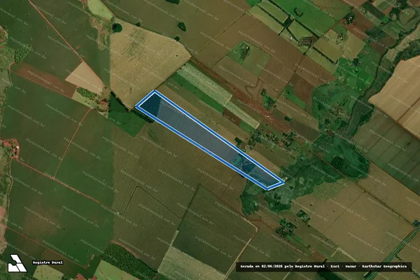 Imagem de satélite de FAZENDA TRES IRMAOS - pedro leduino em Caarapó - MS