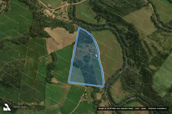 Imagem de satélite de PARTE DO LOTE RURAL N.140 ? LINHA SÃO ROQUE - Parte 1 em Guaraciaba - SC