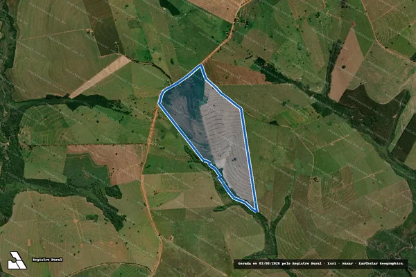 Imagem de satélite de Lote Rural n° 465 ao 469, da GLEBA SAFIRAS - Parte 1 em Pérola - PR