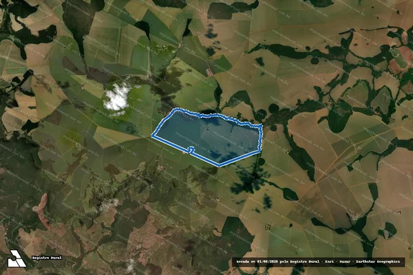Imagem de satélite de FAZENDA BOM JARDIM DO RIO VERDE E BOM JARDIM DAS PEROBAS, DENOMINADA ALVORADA - FAZENDA BOM JARDIM DO RIO VERDE E BOM JARDIM DAS PEROBAS, DENOMINADA ALVORADA em Jataí - GO