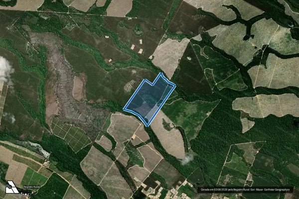 Imagem de satélite de Bloco 10 FRD - Matrícula 6156 - Parcela 1 em São Mateus - ES
