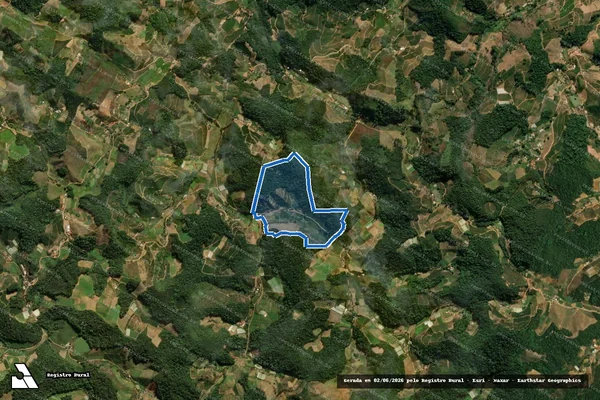 Imagem de satélite de Fazenda Waldemar - Parte 1 em Itarana - ES