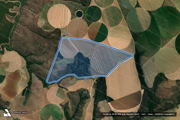 Imagem de satélite de Fazenda Bravos - 001 em Guarda-Mor - MG