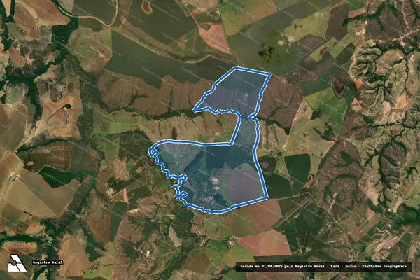 Imagem de satélite de FAZENDA SANTO ANTÔNIO OU DE BAIXO - Parte 1 em Patos de Minas - MG