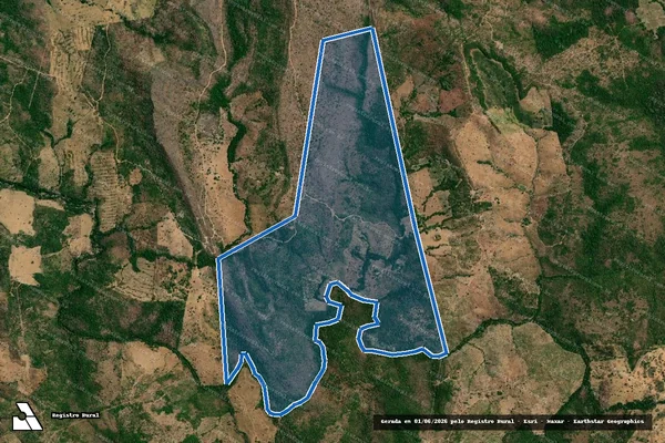 Imagem de satélite de FAZENDA PONTA DA SERRA - 001 em Dois Irmãos do Tocantins - TO