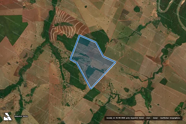 Imagem de satélite de Fazenda Cabeceira do Córrego  Água Limpa - Parcela 1 em Montes Claros de Goiás - GO