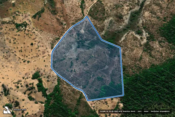 Imagem de satélite de Fazenda Pequi do Campo, Água Fria e Caiçara - Gleba 01 em Faina - GO