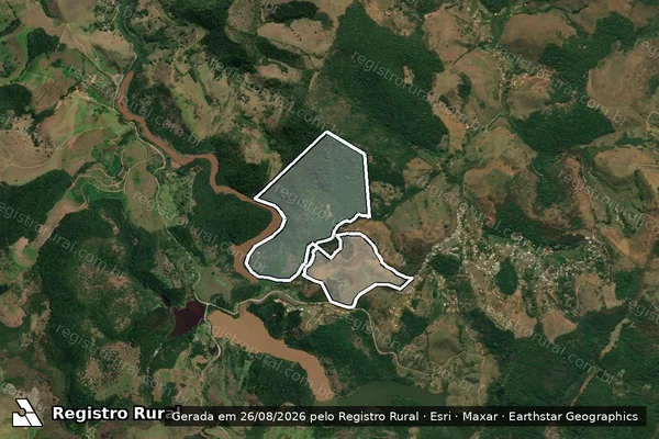 Imagem de satélite de GLEBA B-3 - Matrícula 57.608 em Juiz de Fora - MG