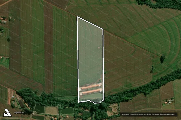 Imagem de satélite de LOTE RURAL 44 E 45 DA GLEBA ARNHOLD JK - PARCELA 01 em Tupãssi - PR
