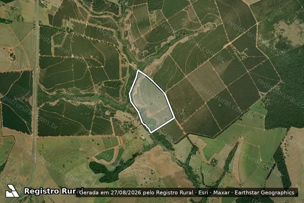 Imagem de satélite de Fazenda Itamarati - Matrícula 265 Área 2 em Paulistânia - SP
