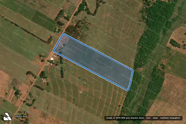 Imagem de satélite de Projeto de Assentamento Água Viva - Lote 142 em Tacuru - MS