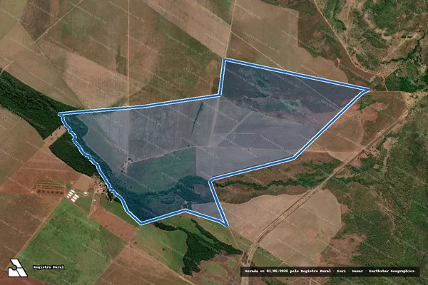 Imagem de satélite de FAZENDA BRASIL III - MAT. 11.634 em Ipueiras - TO