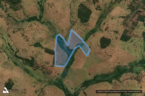 Imagem de satélite de Fazenda São Vicente IV - Parte 1 em Campina Verde - MG